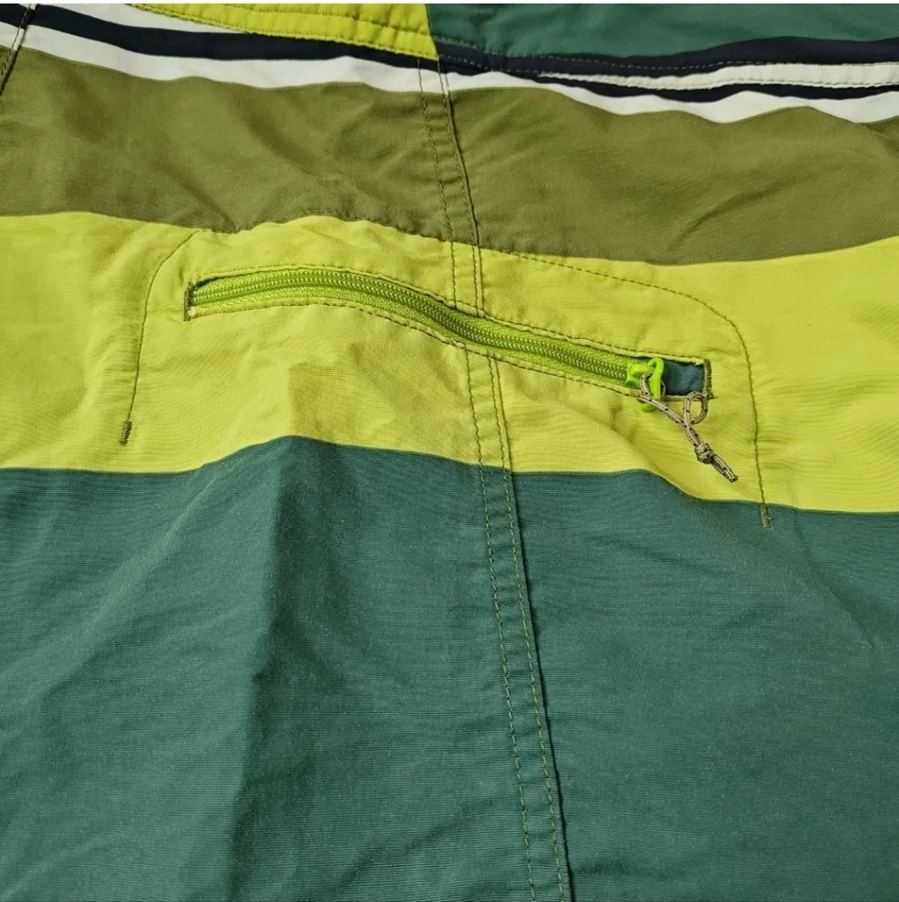 Patagonia Wayfarer Board Shorts Swim Trunks Sz 35/36 Green Colorblock Surfer